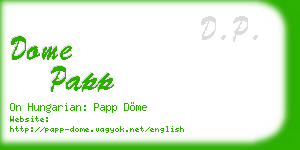 dome papp business card